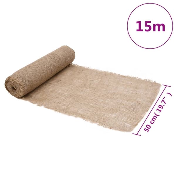 vidaXL juterulle 0,5x15 m 200 gsm 100 % jute