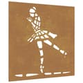 Pikkukuva 2 / 8: Puutarhaseinäkoriste 55x55 cm corten teräs balettitanssijakuvio