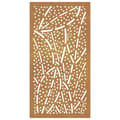 Pikkukuva 4 / 8: Puutarhaseinäkoriste 105x55 cm corten teräs lehtikuvio