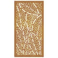Pikkukuva 5 / 8: Puutarhaseinäkoriste 105x55 cm corten teräs lehtikuvio
