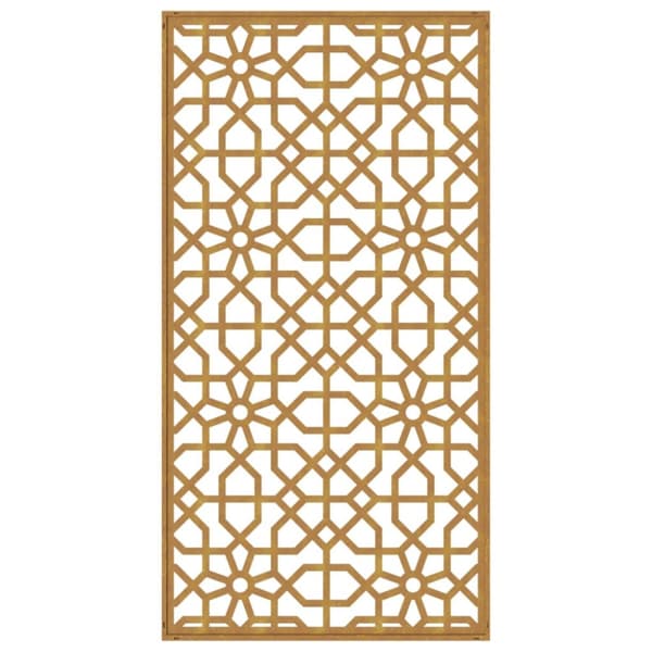 Väggdekoration 105x55 cm rosttrögt stål morisk design