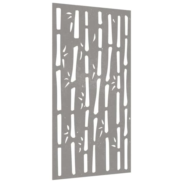 Väggdekoration 105x55 cm rosttrögt stål bambudesign