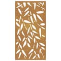 Pikkukuva 4 / 8: Puutarhaseinäkoriste 105x55 cm corten teräs bambunlehtikuvio