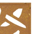 Pikkukuva 7 / 8: Puutarhaseinäkoriste 105x55 cm corten teräs bambunlehtikuvio