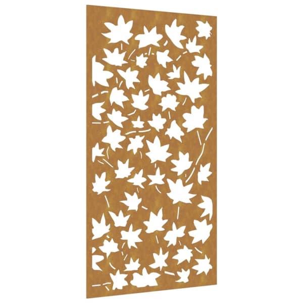 Puutarhaseinäkoriste 105x55 cm corten teräs vaahteranlehtikuvio