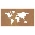 Pikkukuva 4 / 8: Puutarhaseinäkoriste 105x55 cm corten teräs karttakuvio