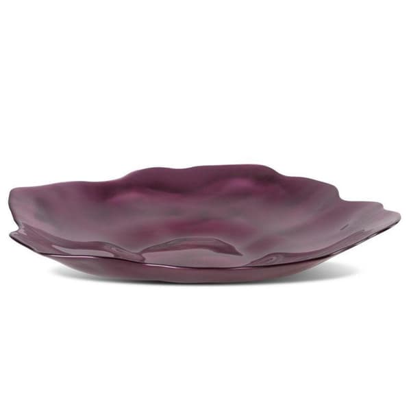 DEKORATIV GLASSKÅL NIKOL FI 40 X 5 CM BURGUNDY