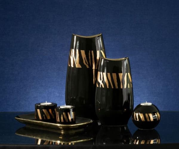 DEKORATIV VASE SELENA (04) FI 14 X 34 CM SORT