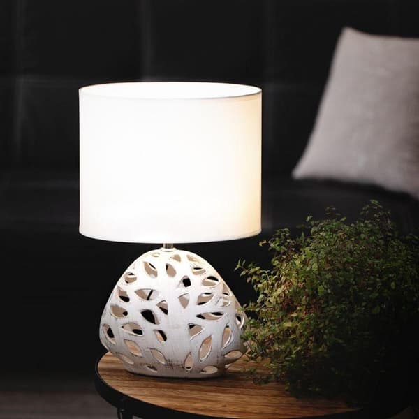 DEKORATIV LAMPA DAKOTA (2) 25 X 16 X 40 CM VIT
