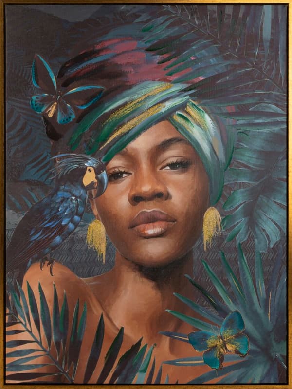 BILLEDE 467B 60 X 80 CM MØRK TURKIS
