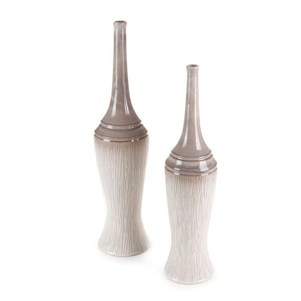 DEKORATIV VASE ROSINA (02) FI 18 X 76 CM CREME