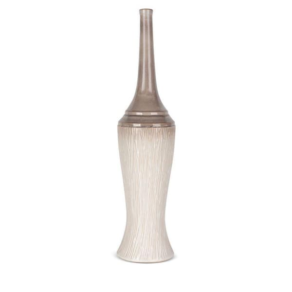 DEKORATIV VASE ROSINA (02) FI 18 X 76 CM CREME