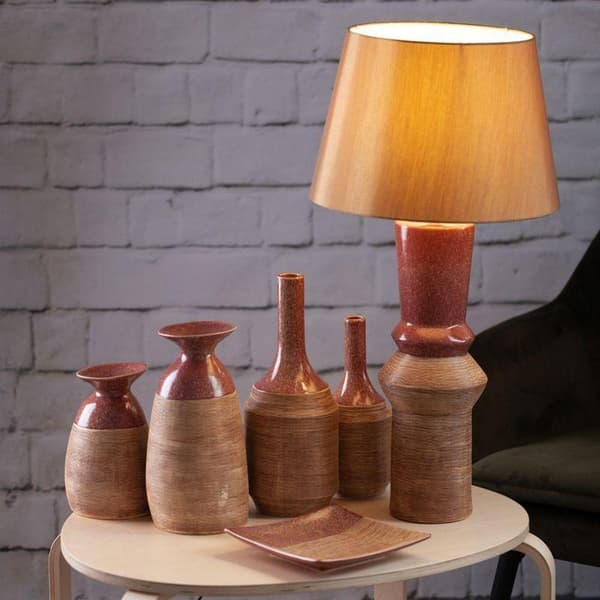 DEKORATIV VASE ELDA (07) FI 16 X 48 CM RØD