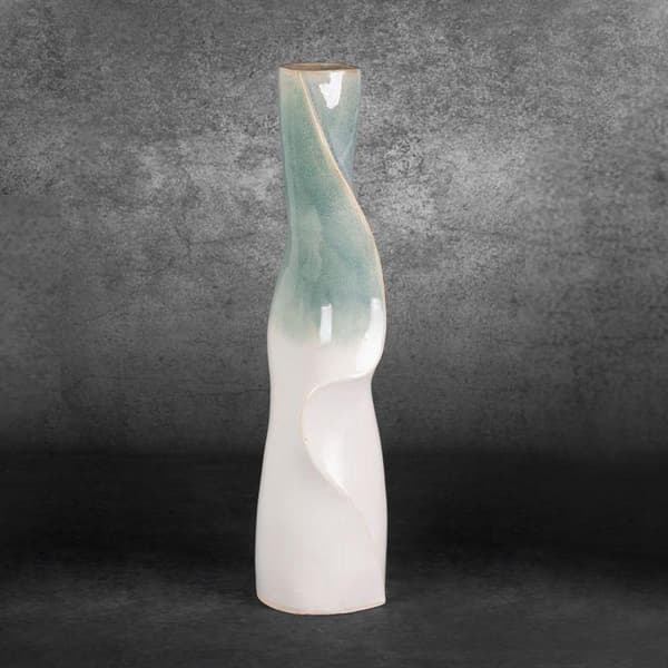 DEKORATIV VASE LIANA (01) 14 X 13 X 47 CM CREME