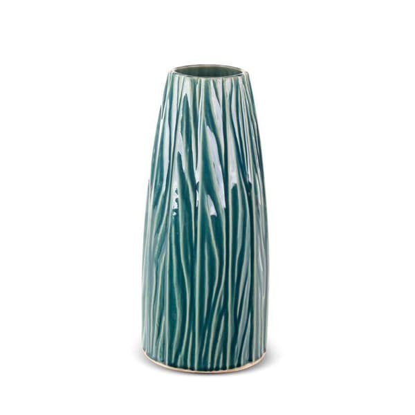 DEKORATIV VASE REA (05) FI 16 X 34 CM GRØN