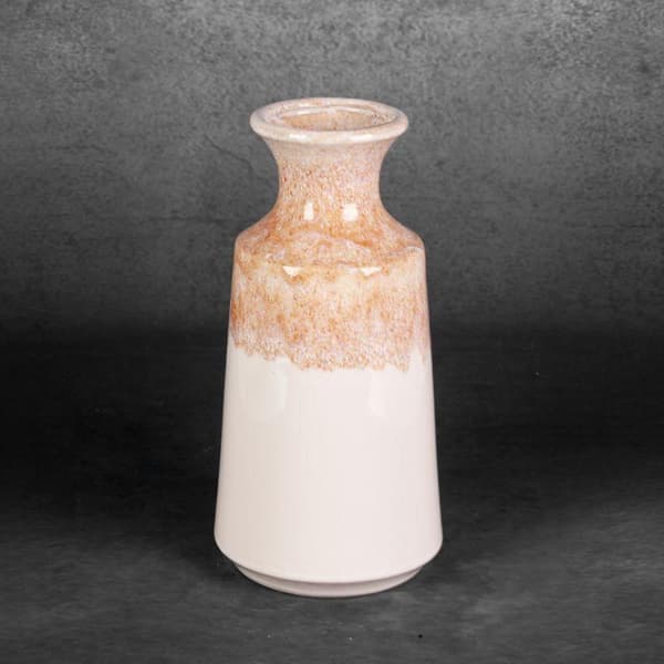 DEKORATIV VASE RUBEN (01) FI 16 X 31 CM CREME
