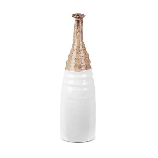 DEKORATIV VAS ERINA (02) FI 21 X 71 CM VIT