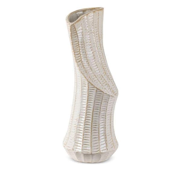 DEKORATIV VASE LIZA (03) 20 X 20 X 53 CM CREME