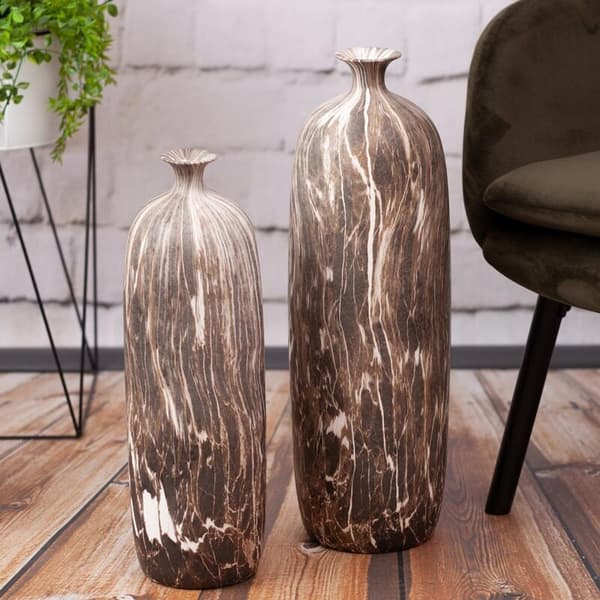 DEKORATIV VASE MARIKA (01) 15 X 15 X 63 CM BRUN