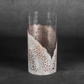 Miniatyrbild 2 av 4: DEKORATIV GLAS LJUSSTAKE DIMON (01) FI 13 X 27 CM BEIGE