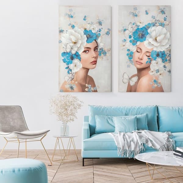 BILLEDE 465A 60 X 100 CM BLÅ