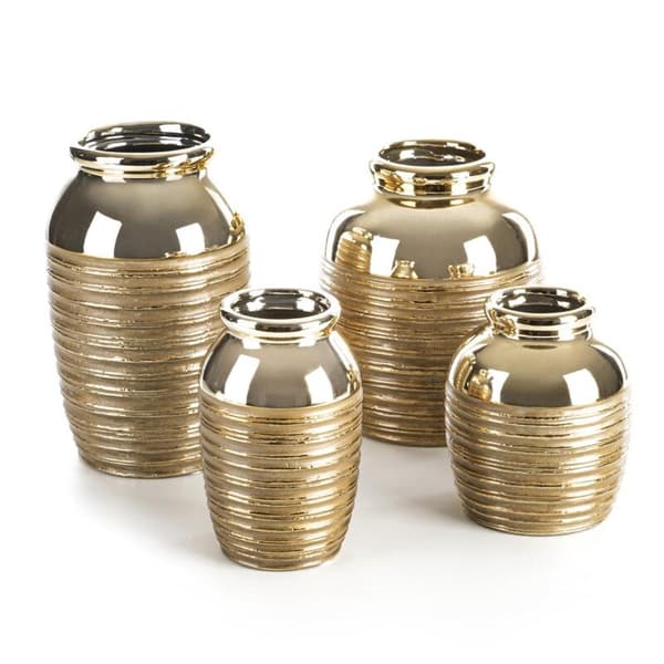 DEKORATIV VASE DORI (02) FI 17 X 28 CM GULD