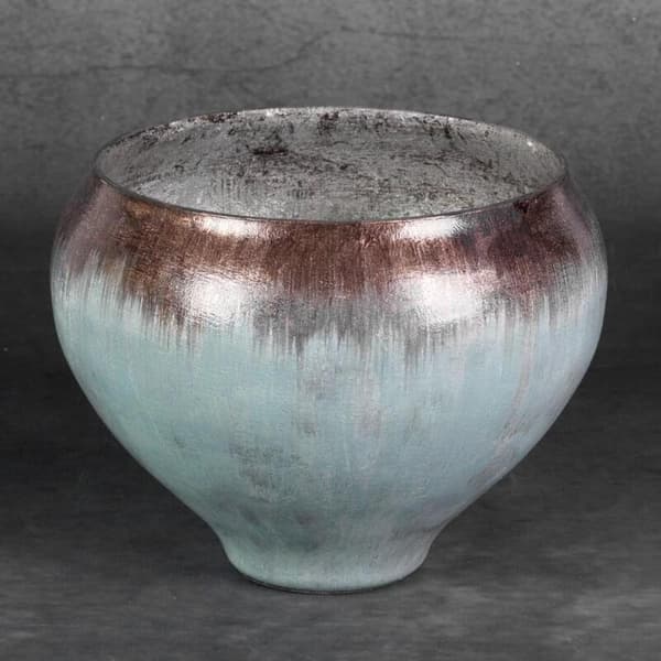 DEKORATIV GLASSKÅL ABRIL (02) FI 23 X 18 CM TURKOS