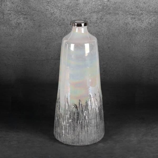 DEKORATIV GLASVASE ADEN (01) FI 15 X 36 CM CREME