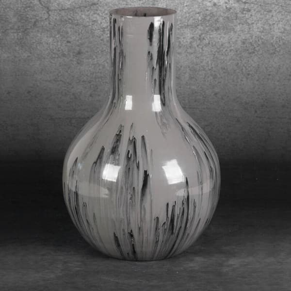 DEKORATIV GLASVAS CALEN (02) FI 24 X 40 CM GRÅ