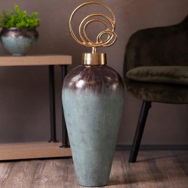 DEKORATIV GLAS FIGUR ABRIL (01) FI 23 X 64 CM TURKIS