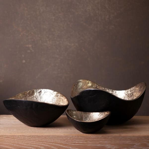 DEKORATIV SKÅL PEDRO2 (02) 39 X 16 X 9 CM SVART