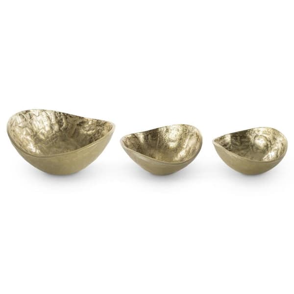 DEKORATIV SKÅL PEDRO1 (09) 22 X 21 X 10 CM GULD
