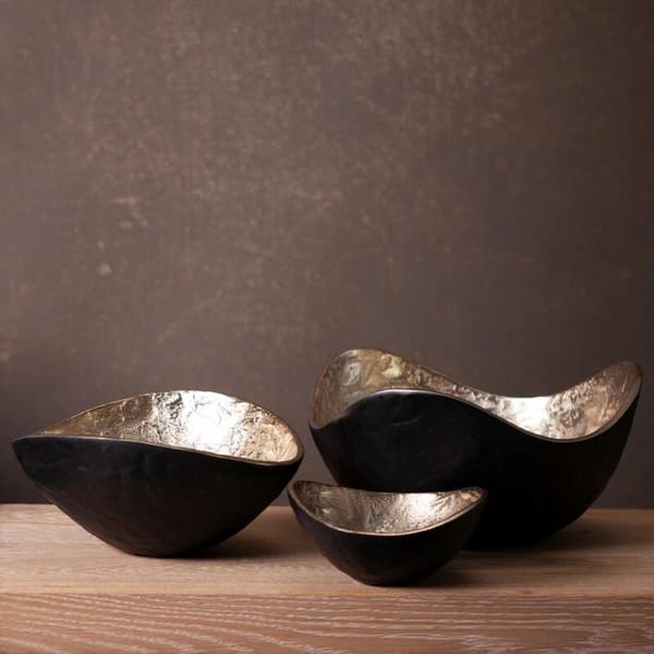 DEKORATIV SKÅL PEDRO2 (03) 33 X 15 X 8 CM GULD