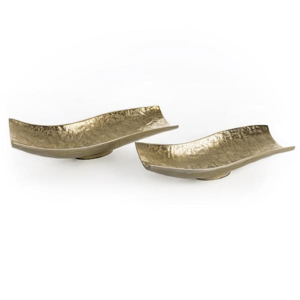 DEKORATIV SKÅL PEDRO2 (05) 33 X 15 X 8 CM GULD