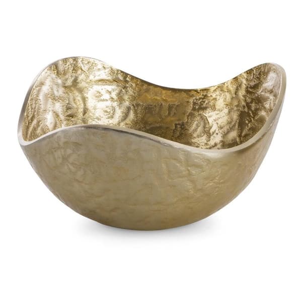 DEKORATIV SKÅL PEDRO3 (06) 25 X 25 X 13 CM GULD