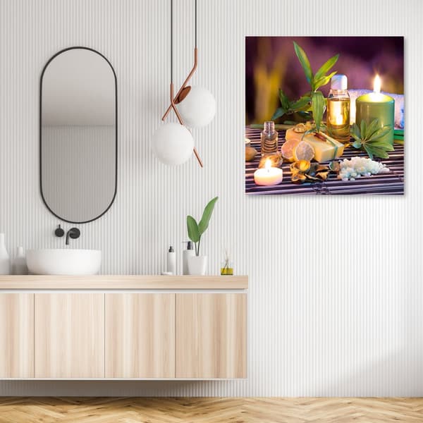 Billede på lærred, abstrakt - farverigt - 60x60