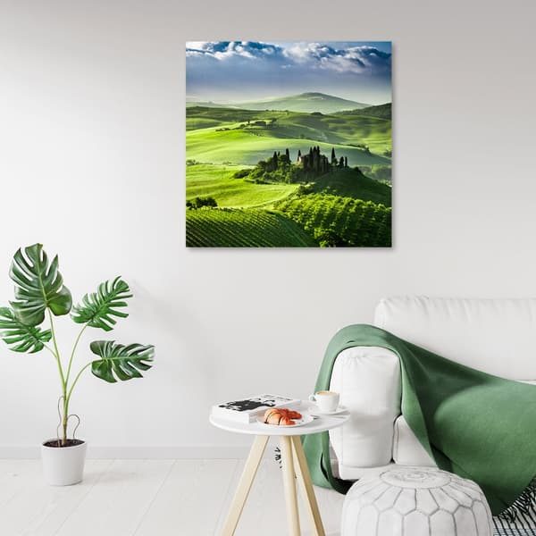 Billede på lærred, Landskaber - Grøn - 60x60