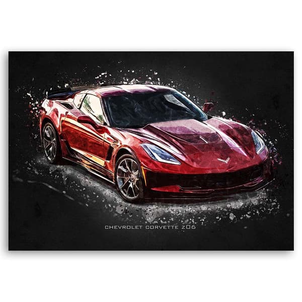 Canvastavla, Chevrolet Corvette Z06 - Gab Fernando - Gab Fernando - 120x80