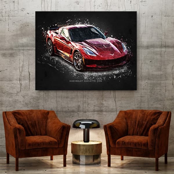 Canvastavla, Chevrolet Corvette Z06 - Gab Fernando - Gab Fernando - 120x80