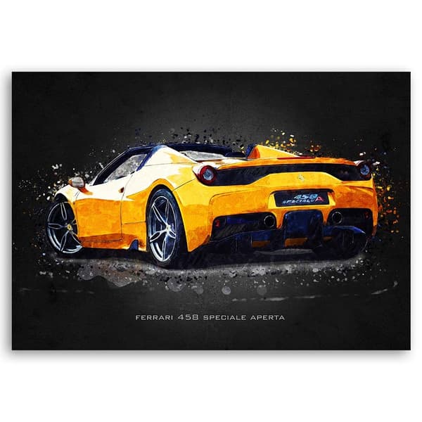 Billede på lærred, Ferrari 458 Aperta - Gab Fernando - 120x80