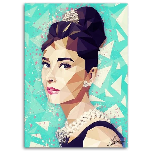 Kuva kankaalle, Audrey Hepburn pullalla - Cantu - 70x100