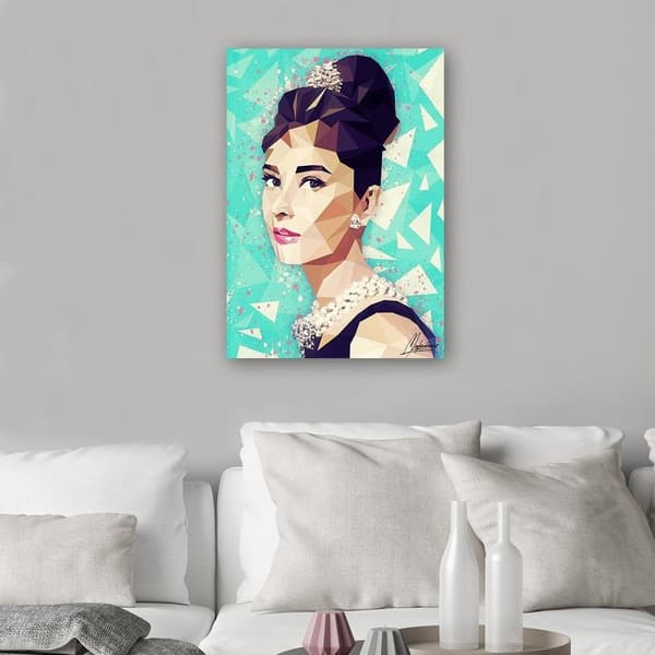 Kuva kankaalle, Audrey Hepburn pullalla - Cantu - 70x100
