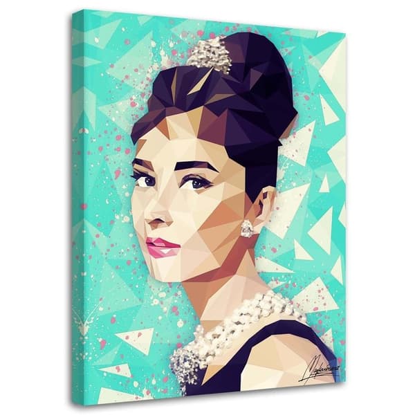Kuva kankaalle, Audrey Hepburn pullalla - Cantu - 70x100