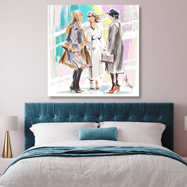 Billede på lærred, Women Walk Paris Friendship - Irina Sadykova - 40x40