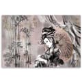 Pikkukuva 3 / 6: Kuva kankaalle, geisha ja bambu - 120x80
