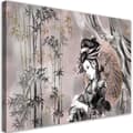 Pikkukuva 1 / 6: Kuva kankaalle, geisha ja bambu - 120x80