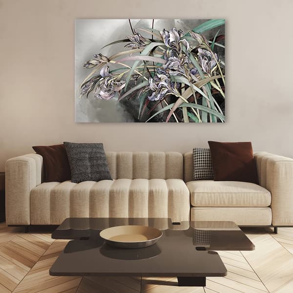 Bild, Blommor Iris i vinden - 60x40