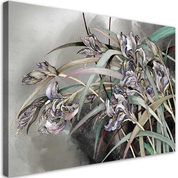 Bild, Blommor Iris i vinden - 60x40