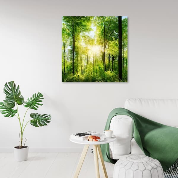 Kuva kankaalle, auringonsäteet Forest Nature Spa Purple - 60x60