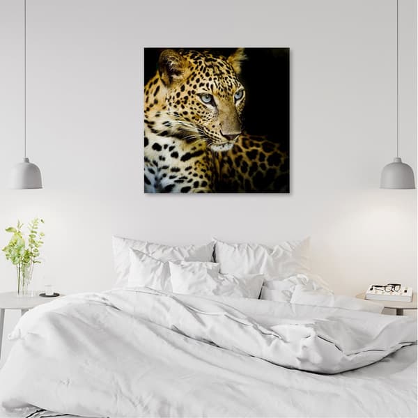 Billede på lærred, Majestic leopard - 60x60